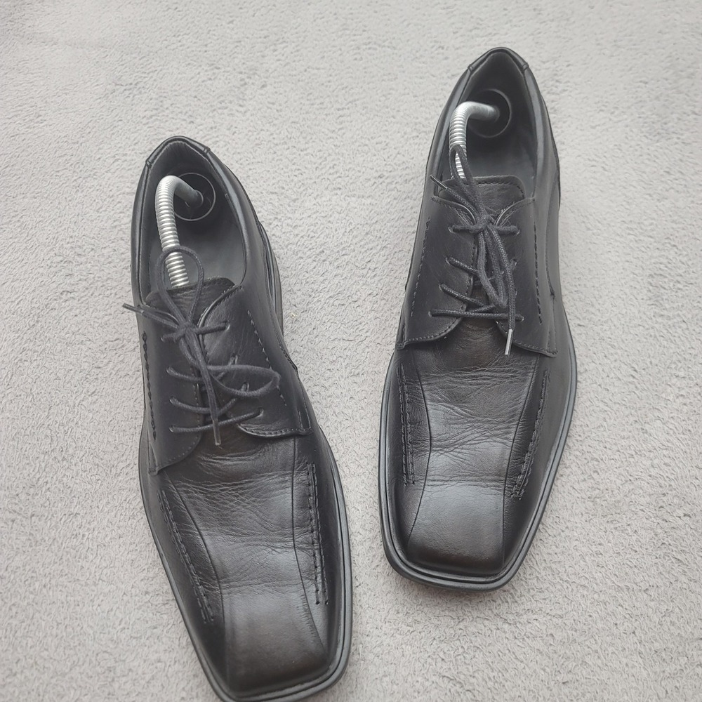 Belvedere Dumbarton Shoes Mens 11.5 D Black Leather Lace Up Bicycle Toe Oxford